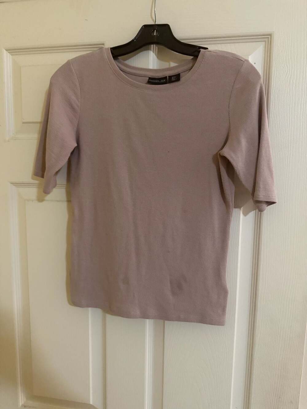 Rachel Zoe Ribbed Crew Neck T-Shirt Size S